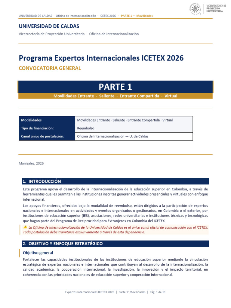 Convocatoria ICETEX 2026 | PDF | Sustentabilidad | Plan de estudios