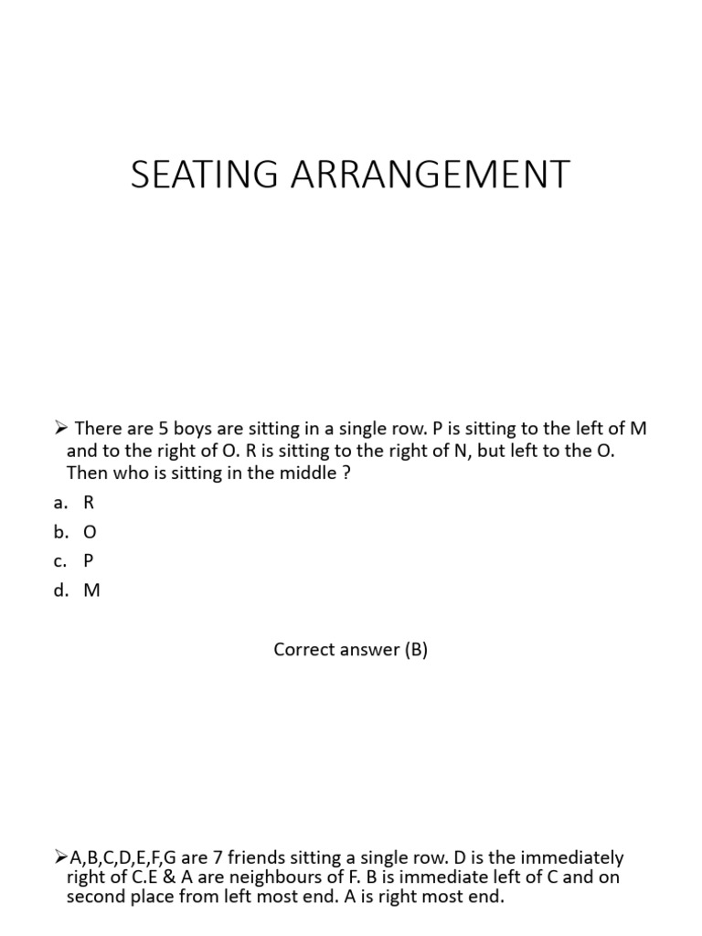 19.1 Seating Arrangement New | PDF