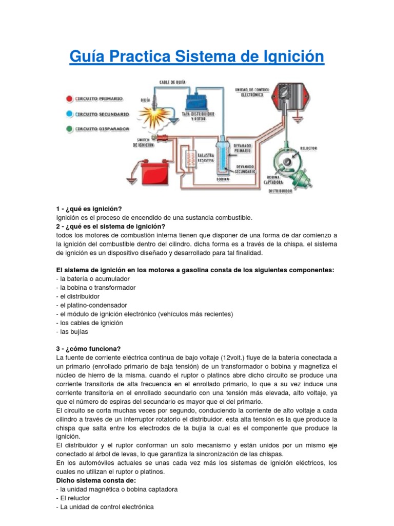 Guía del Sistema de Ignición Automotriz | PDF | Batería (electricidad ...