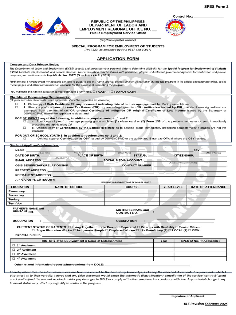 MForm 2 Application Form 2 | PDF