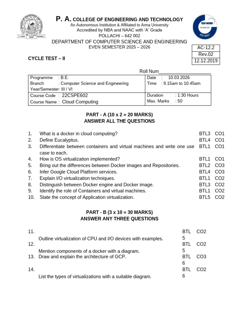 cloud CT2 | PDF | Virtualization | Computer Engineering
