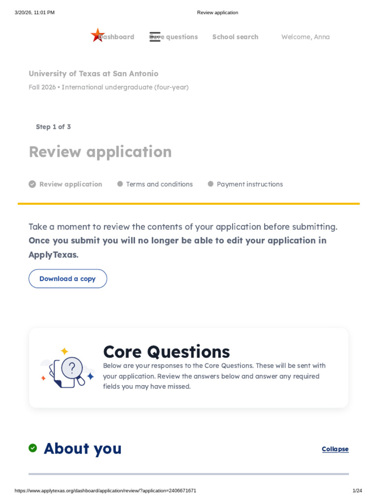Review application | PDF | High School Diploma