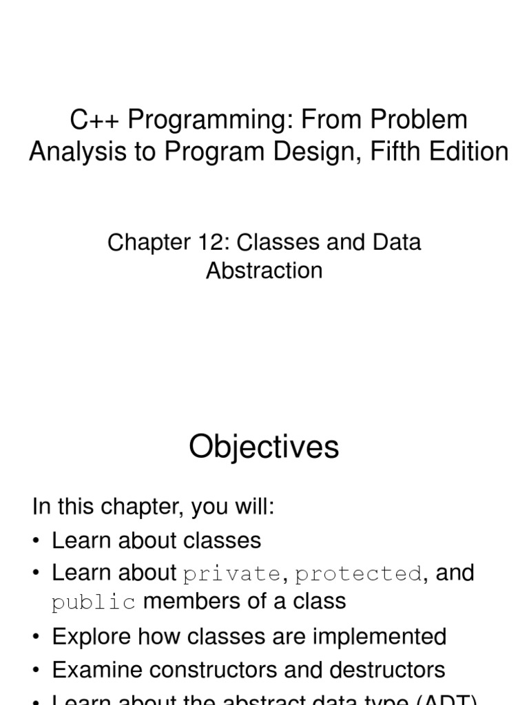 C++ Classes and Data Abstraction | PDF | C++ | Constructor (Object ...