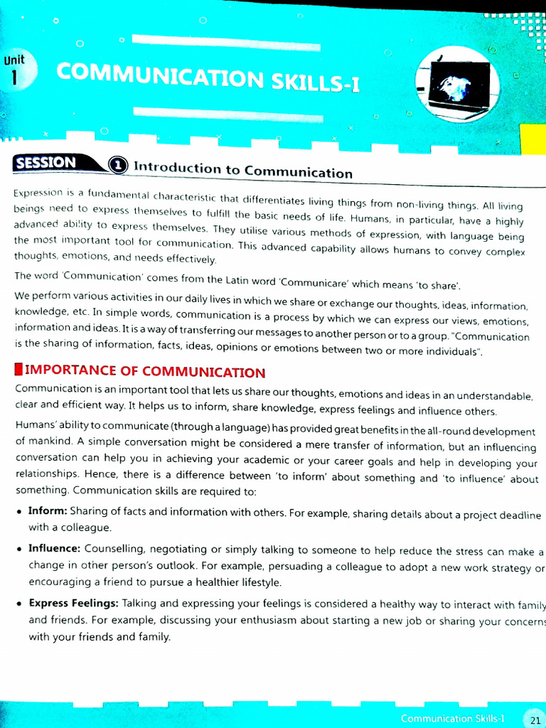 Communication Skills - Class 9 | PDF