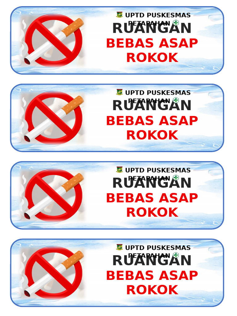 Ruangan Bebas Asap Rokok | PDF