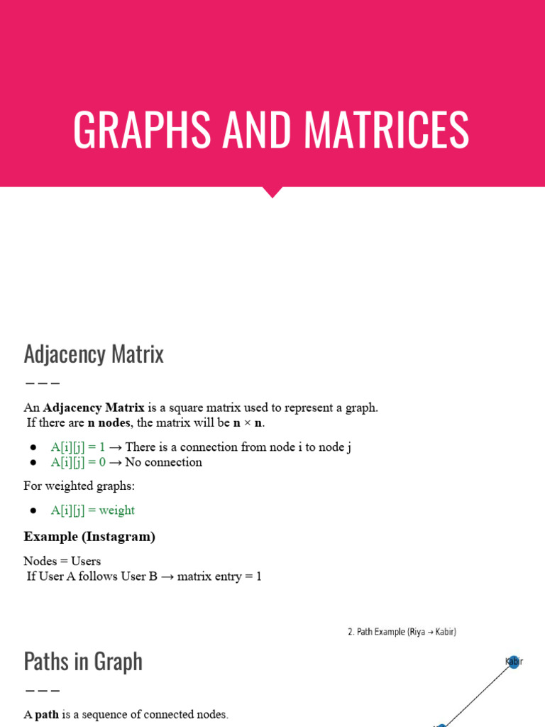 Unit2_ Graphs and Matrices (2) | PDF | Mathematical Relations ...