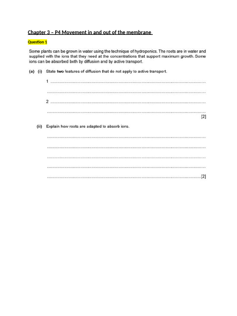 Chapter 3 P4 Qs 1-10 | PDF