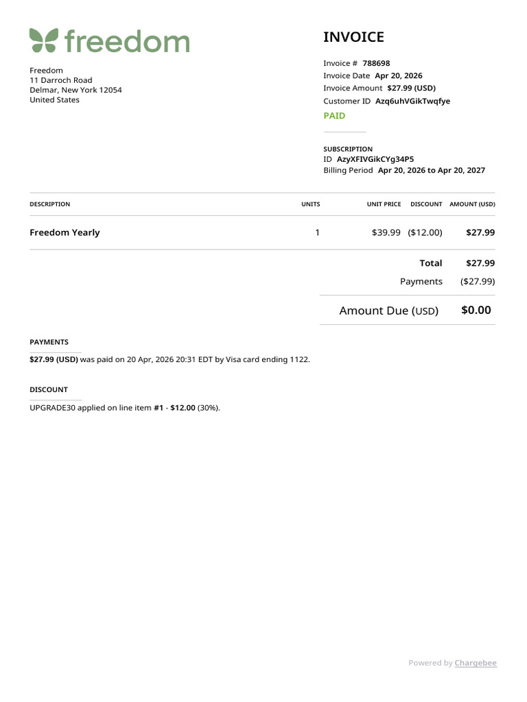 Freedom Invoice Azq7WJVHP3aDGTrO | PDF