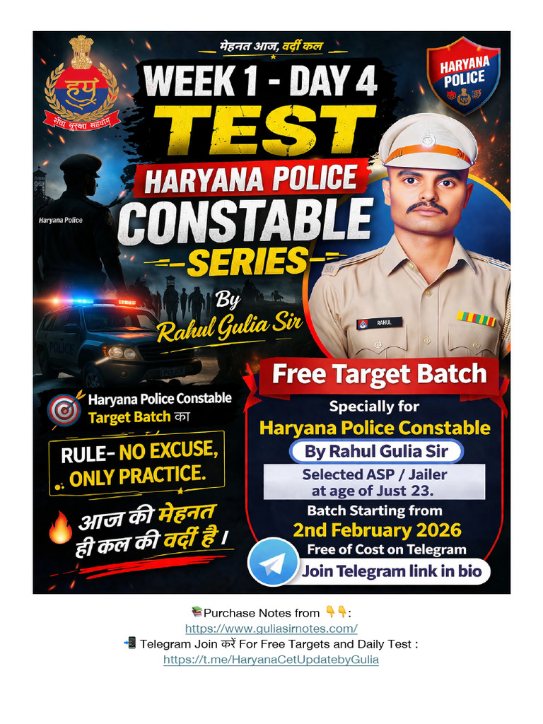 Week 1 Day 4 Test by Rahul Gulia Sir | PDF