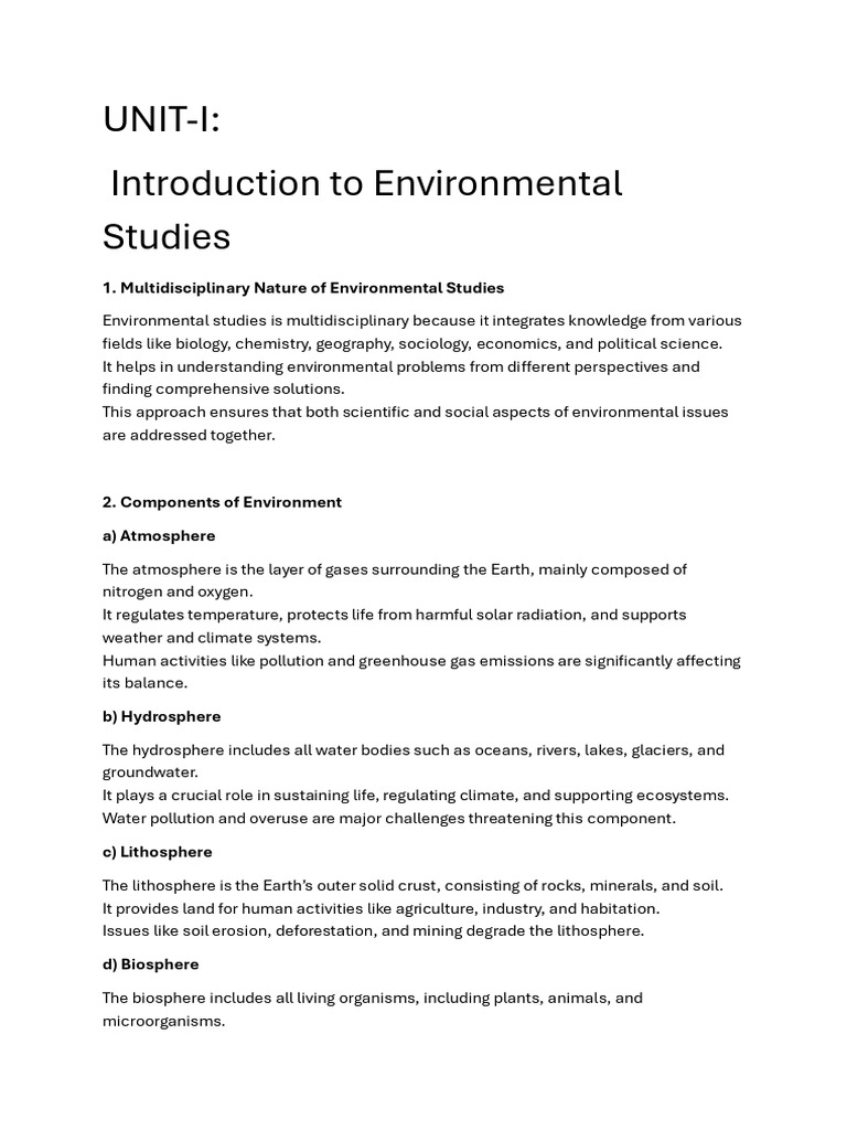 EVS Notes | PDF