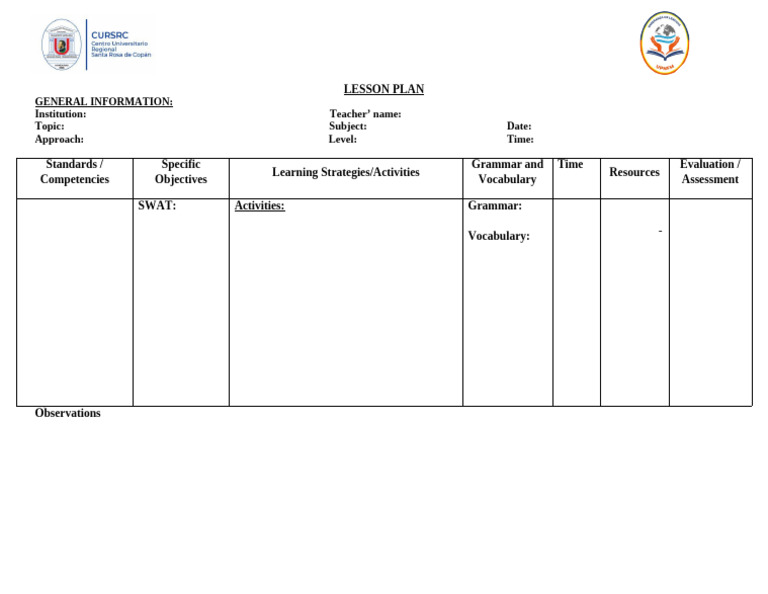 Sample Lesson PLan Intervention (1) | PDF