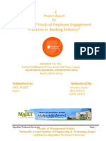 Analysis of Study of Employee Engagement Practices in Banking Industry