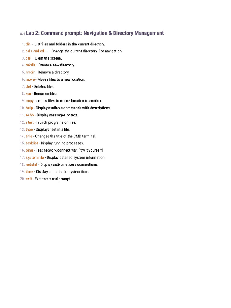 Commands | PDF