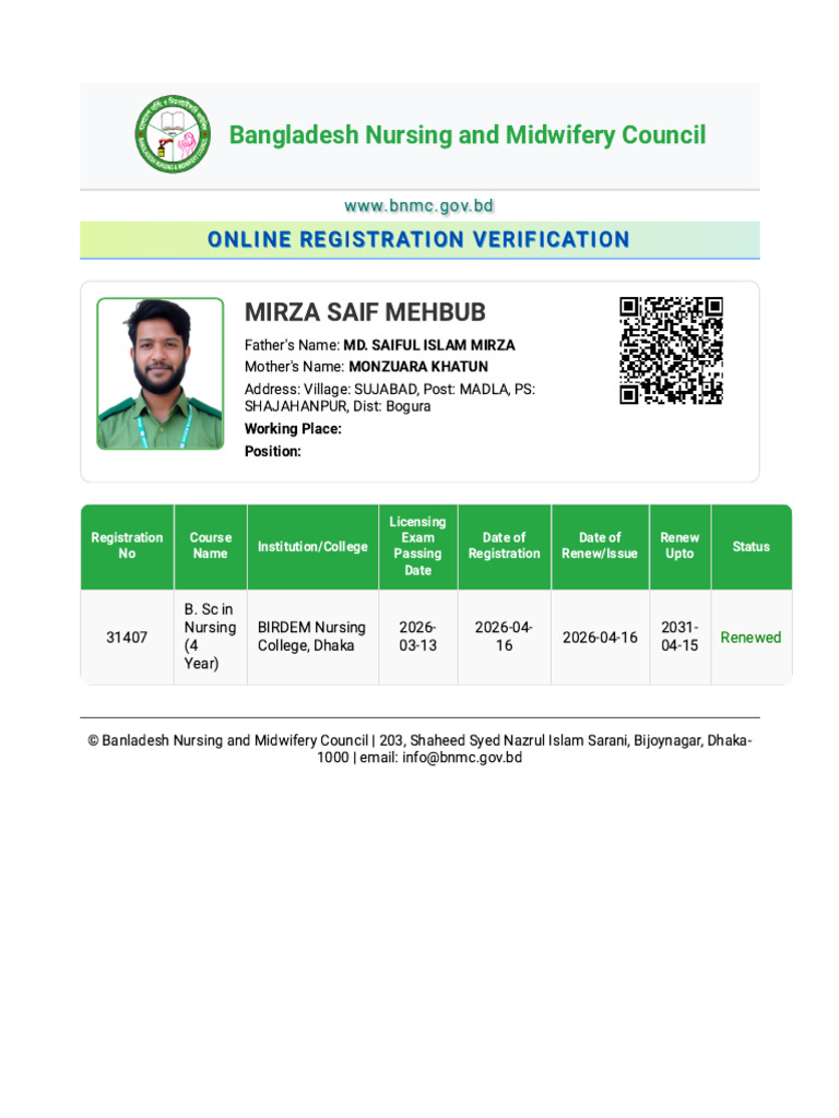 Registered Information of Nurse-Midwife_Equivalent_Allied | PDF