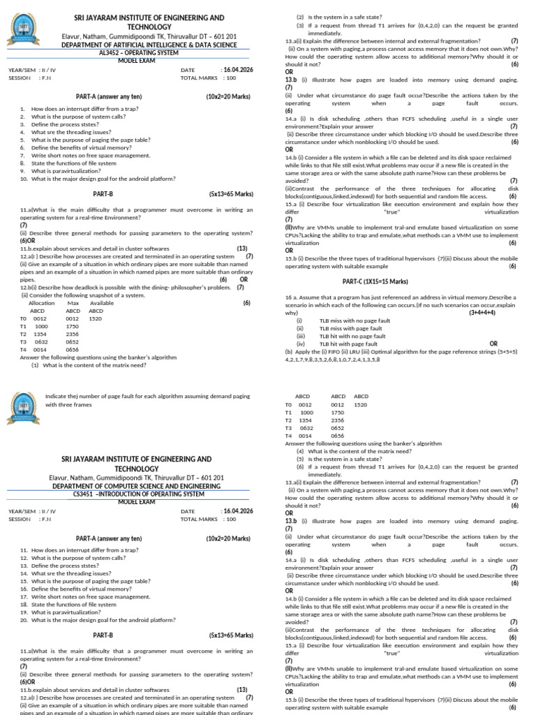 Os Model Qp 2026 | PDF | Operating System | Routing