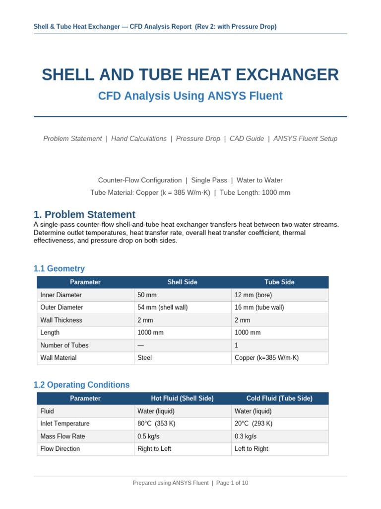 HeatExchanger_CFD_Report_v2 | PDF | Heat Exchanger | Physics