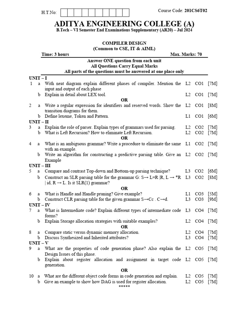 1723532259205,12 & 61 COMPILER DESIGN | PDF | Parsing | Computer ...