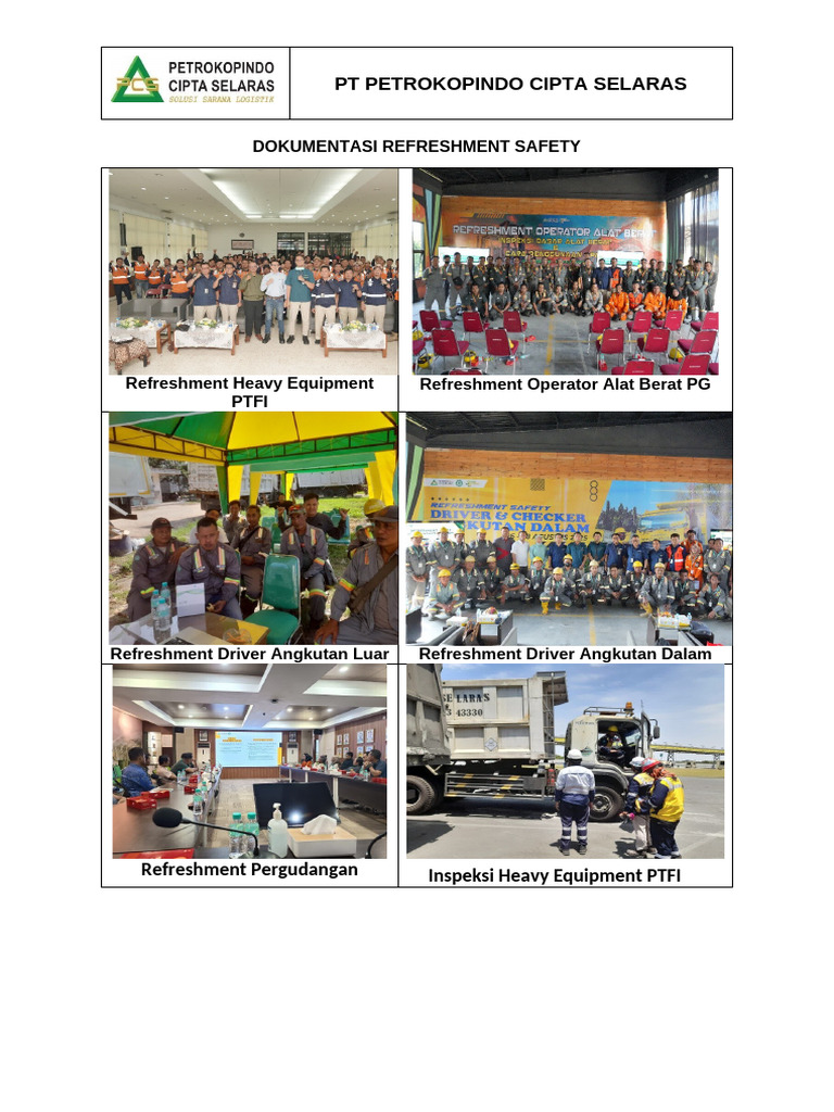 Dokumentasi Refreshment Safety | PDF