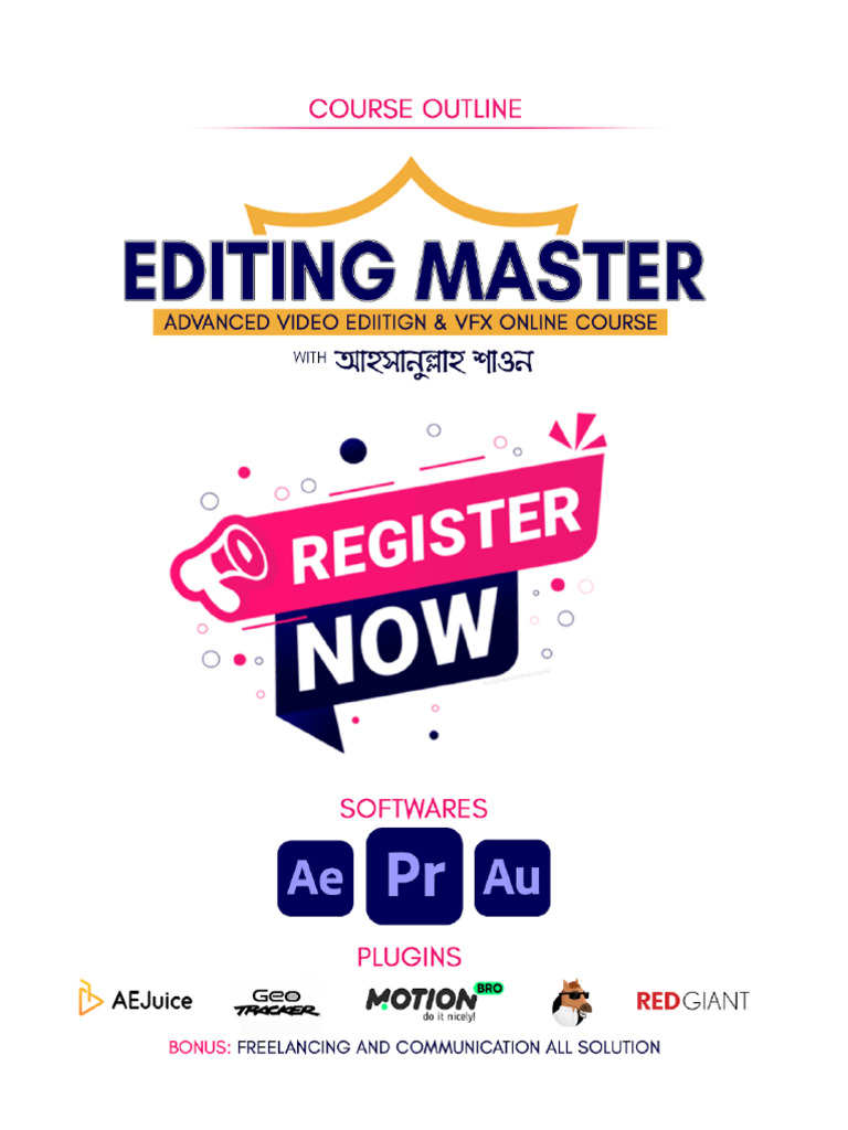 Editing Master Course Outline(1) | PDF | Frame Rate | Graphics