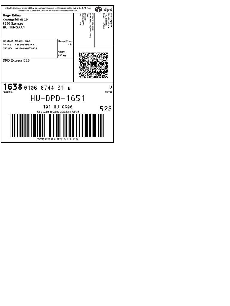 ShipmentLabel_D20260421T104813 | PDF