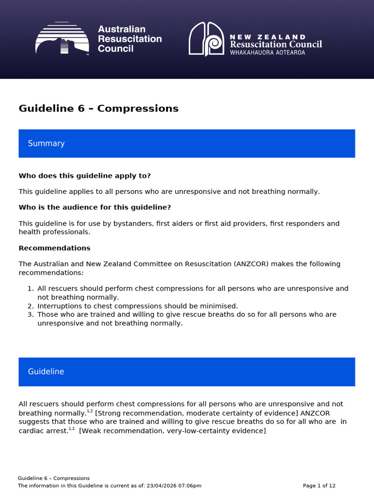 5.guideline 6 Compressions 222 | PDF | Cardiopulmonary Resuscitation ...