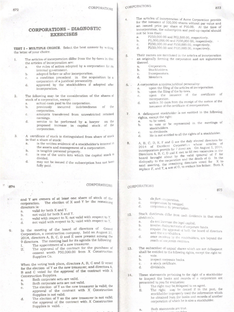 Copy of 7.1. Corporation Diagnostic | PDF