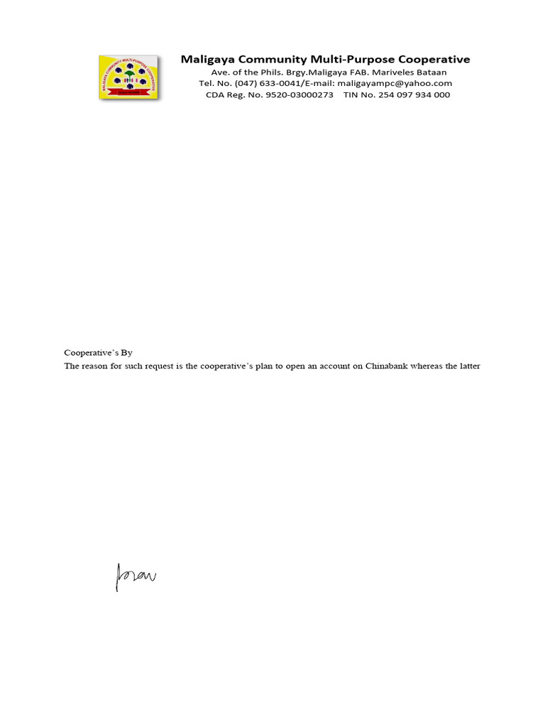 Request Letter to Cda | PDF