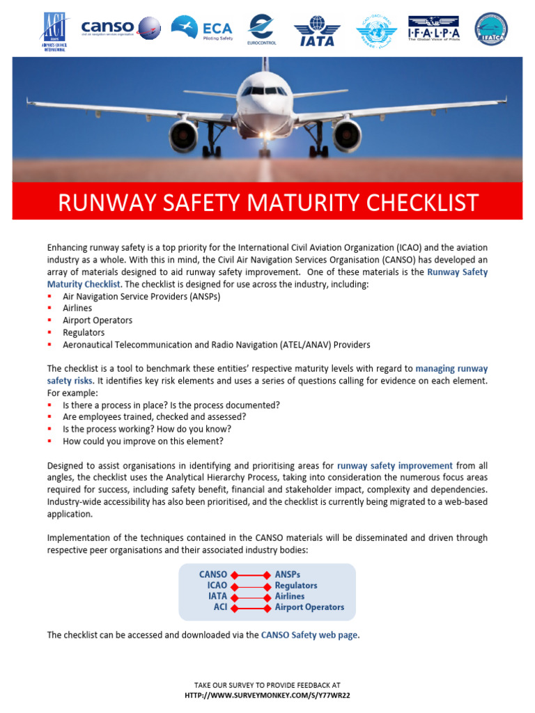 12 RS1 Runway Safety Maturity Checklist Revised APRAST16 | PDF | Air ...