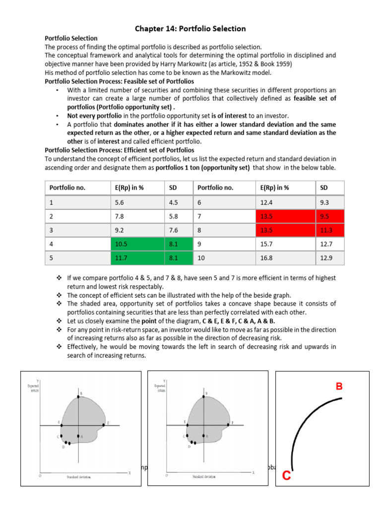 Ch 14. Portfolio Selection-3 | PDF | Modern Portfolio Theory ...
