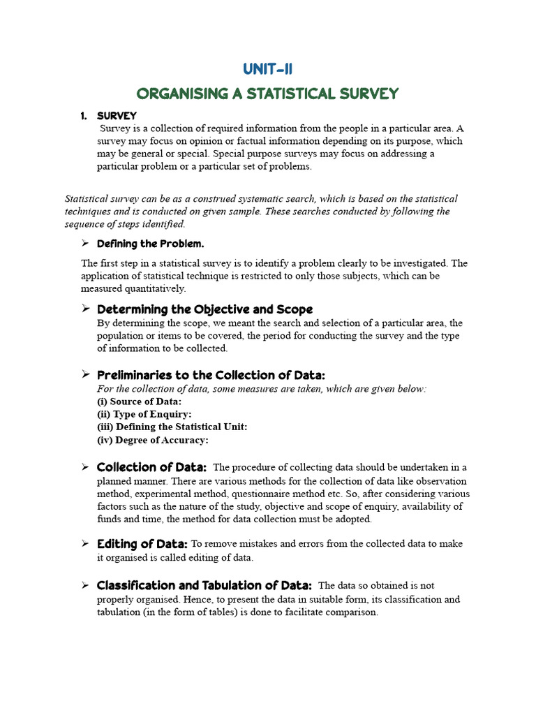 UNIT-II | PDF | Sampling (Statistics) | Statistics