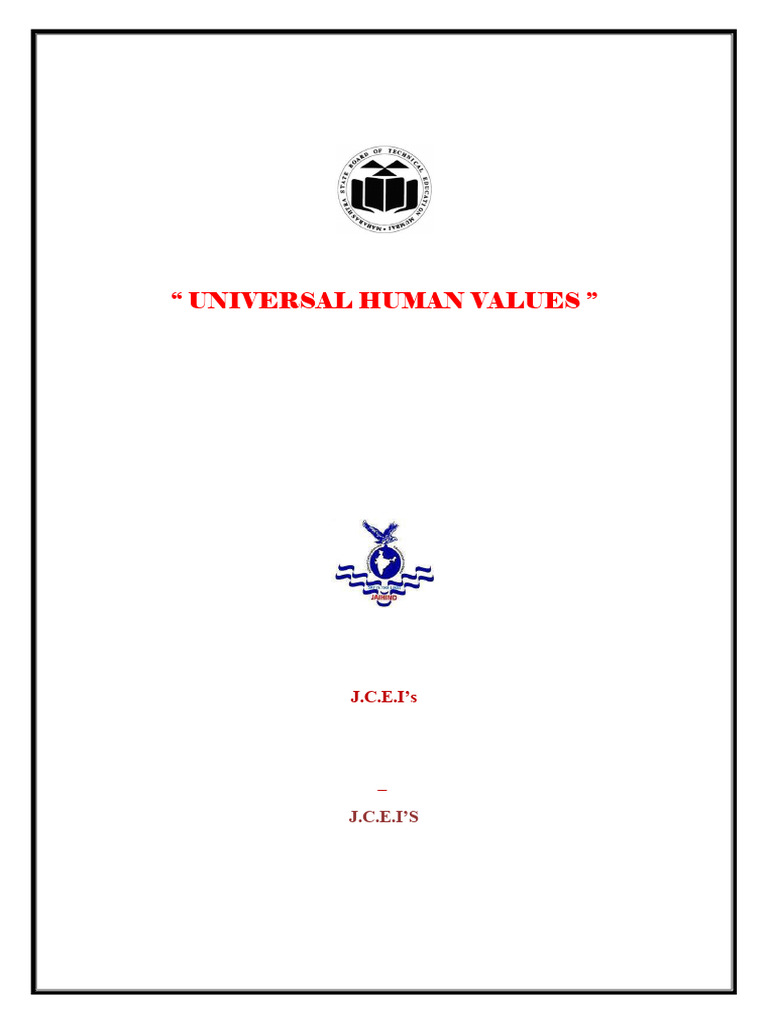 Universal Human Values SFS Report | PDF