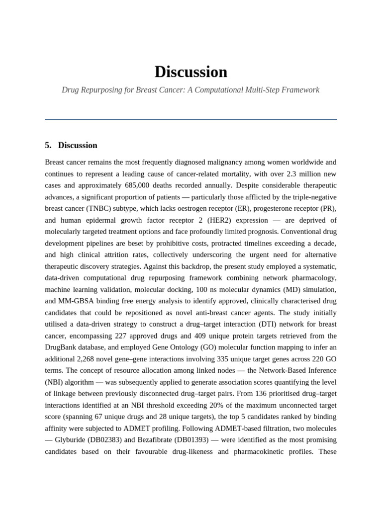 Discussion Breast Cancer | PDF | Docking (Molecular) | Ligand ...