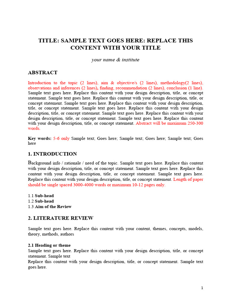 Paper Template | PDF | Abstract (Summary) | Science