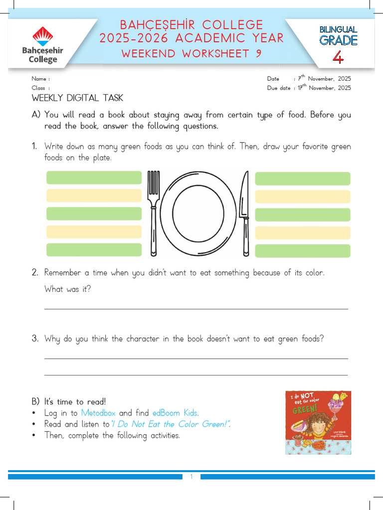 1762507873608 b.grade 4 Weekend Worksheets 09 | PDF
