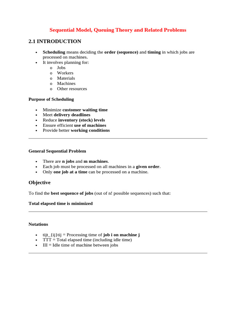 Chapter 2 Sequential Model | PDF | Operations Research | Mathematics