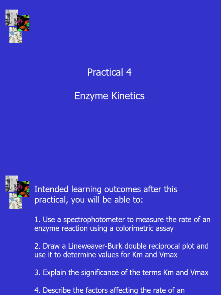 Practical4 Enzyme Kinetics(slides) | PDF | Enzyme Kinetics | Unit Processes
