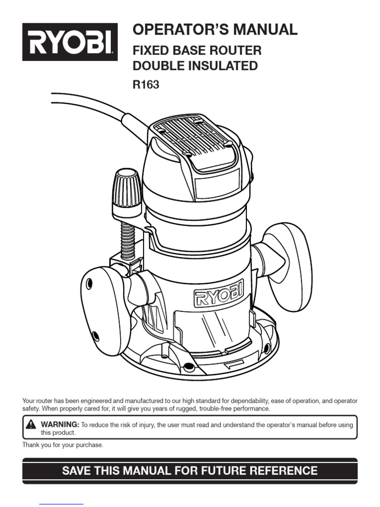 ryobi r163k | PDF | Insulator (Electricity) | Glasses