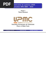 Administration UNIX - Cours Jussieu - 2009-2010 - 