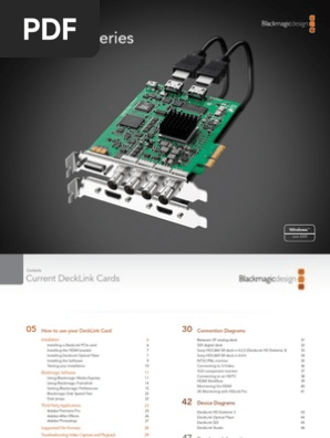 Blackmagic DeckLink HD Extreme 3d | PDF | Business | Technology