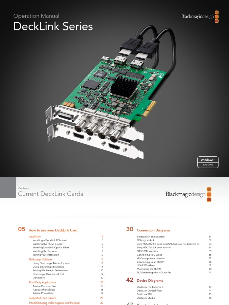 Blackmagic DeckLink HD Extreme 3d | PDF | Business