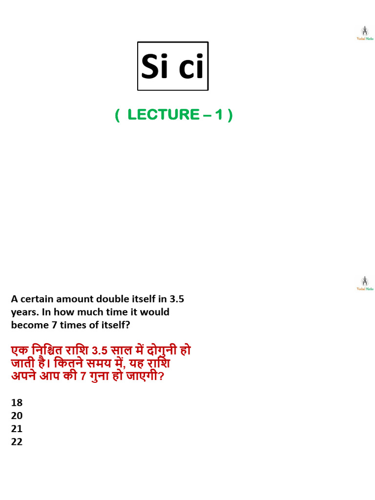 122) SI & CI Class-1 Q by @ImTgLoki (1) | PDF