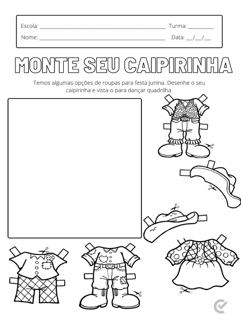 Atividades de Festa Junina Para Imprimir e Colorir 10 | PDF
