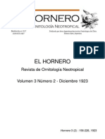 Revista El Hornero, Volumen 3, #2. 1923.