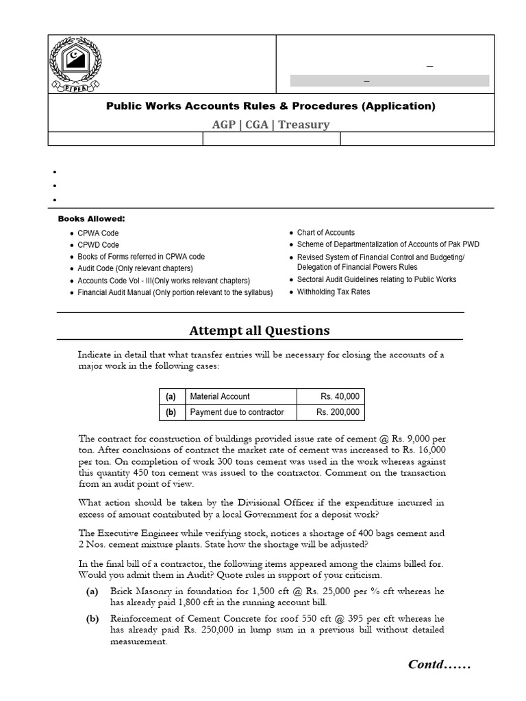 2025 to 2016 Public Works - Application | PDF