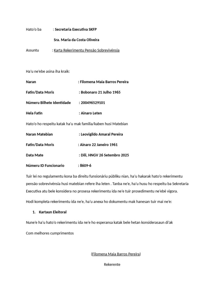 Karta Rekerimentu APA | PDF