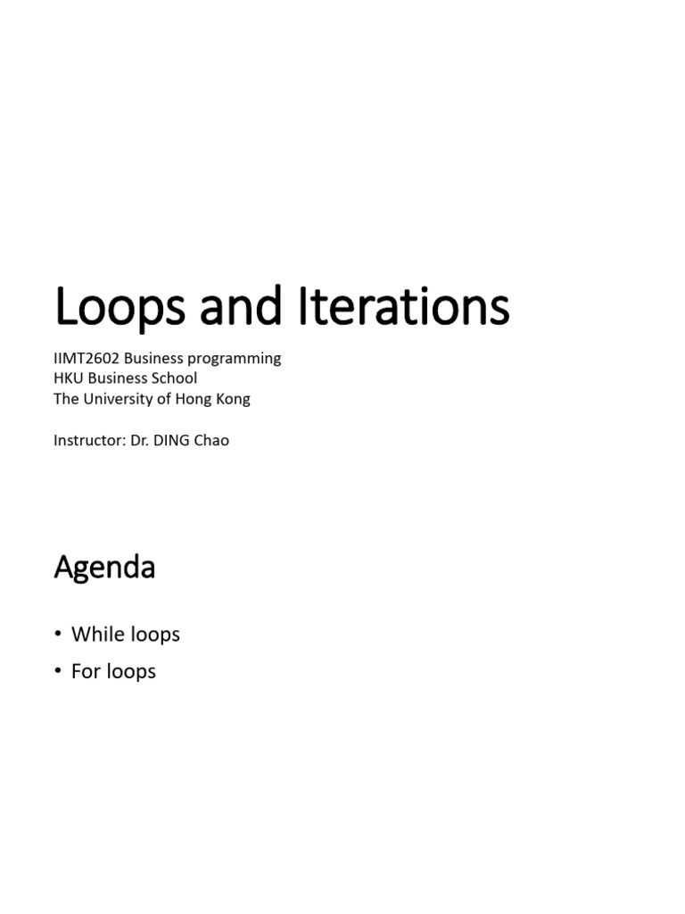 4. Loops and Iterations | PDF | Control Flow | Computing