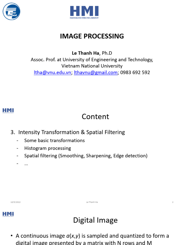 Digital Image Processing - Intensity Transformation & Spatial Filtering ...