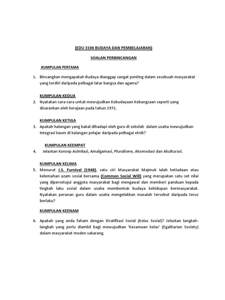 Edu 3106 Budaya Dan Pembelajaran 1 Pdf