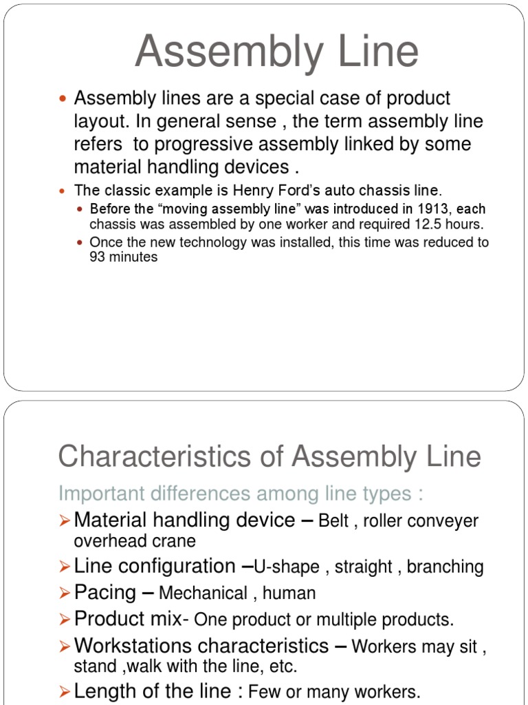 Assembly Line Balancing PDF Time Electrical Engineering