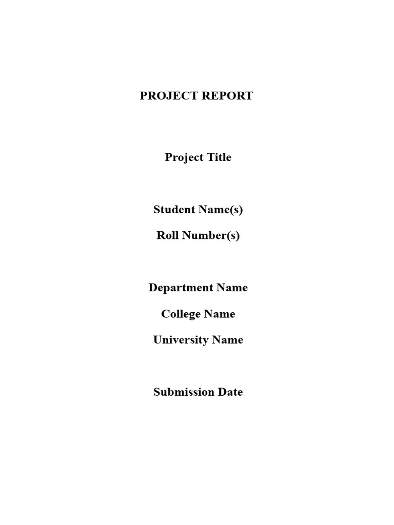 Mini Project Fromat | PDF | Engineering | Knowledge